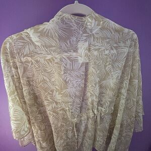 Floral Patterned Sheer Blouse